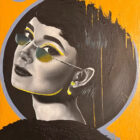 Porträtgemälde „Zeitlos“ von Anna Lipski, zeigt Audrey Hepburn in Öl und Acryl, 50 × 70 cm, feine Textur, harmonische Farbgebung, signiertes Unikat.