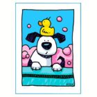 Ed Heck „Wet Dog Duck“, Pigmentdruck auf Bütten mit tierischem Motiv, 60 × 50 cm, Auflage 52/350, ungerahmt, handsigniert.