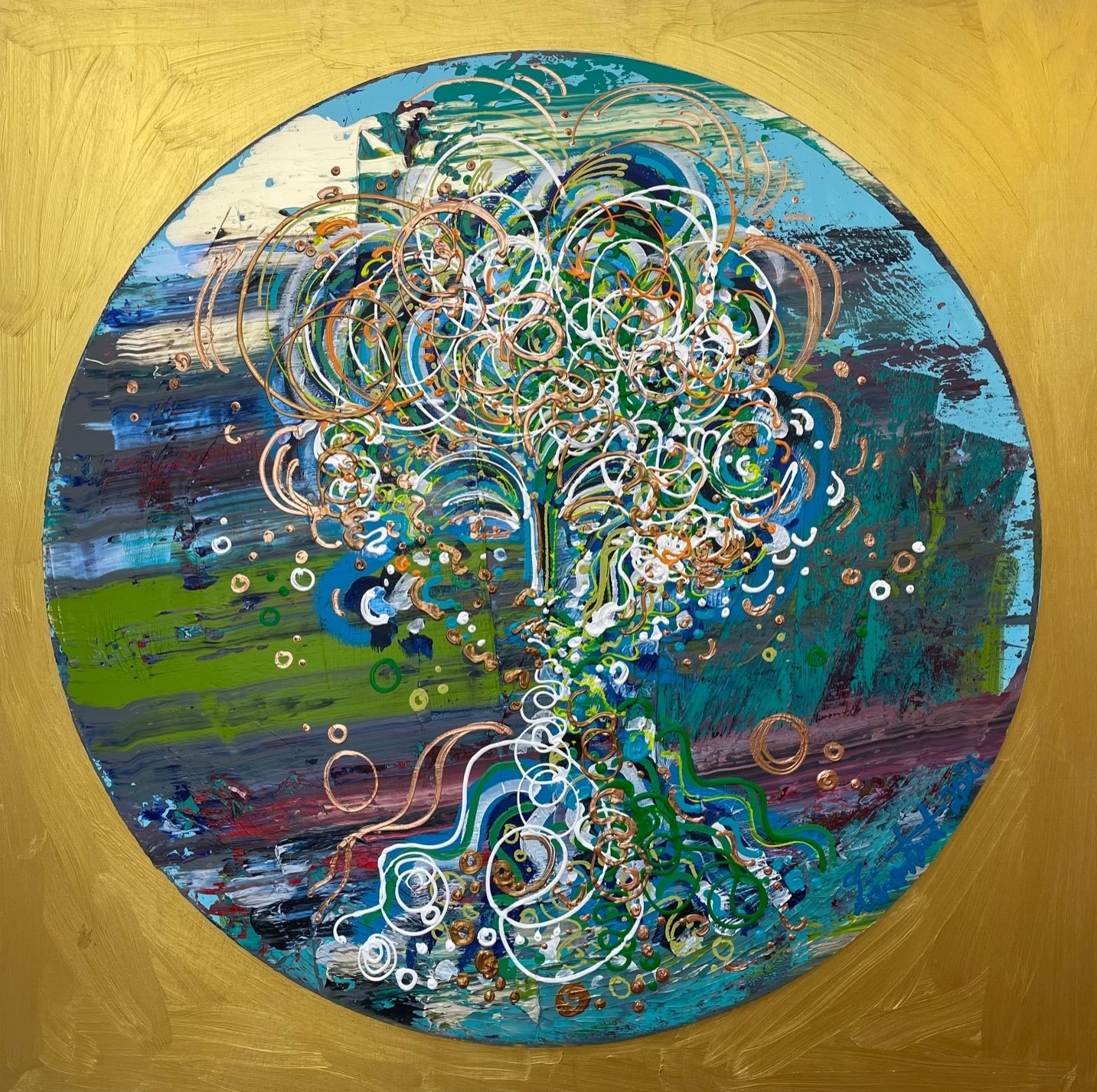 Leon Löwentraut, deutscher Künstler, bekannt für farbintensive, expressive Gemälde zwischen Abstraktion und Figur.