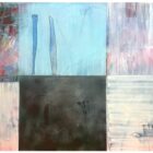 Abstraktes Gemälde von Dirk Sommer, Acryl auf Leinwand, farblich gegliederte Segmente mit Linienstrukturen, 130 × 100 cm, signiertes Unikat.