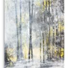 Gabriele Lockstaedt „Traum vom Susa“, Mischtechnik auf Leinwand, 120 × 120 cm, abstrahierte Waldlandschaft in gedeckten Farben.