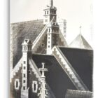 Achim Kiel Burg Dankwarderode Braunschweig Lithografie Architektur schwarz weiß signiert