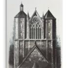 Achim Kiel Dom St. Blasius Lithografie Schwarz-Weiß Braunschweig Dom Architektur signiert