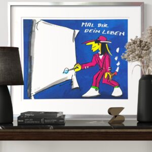 Siebdruck „Mal dir dein Leben“ von Udo Lindenberg – 42 × 56 cm