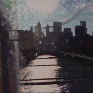 Gemälde „Manhattan Bridge“ von Jörg Extra – Acryl auf Holz