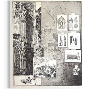 Malte Sartorius Braunschweiger Dom Aquatinta Radierung Architektur Grafik signiert limitiert