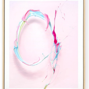 Cevin Parker Candy Dream Öl auf Leinwand pastellfarbener Ring abstrakte fließende Formen rosa Hintergrund