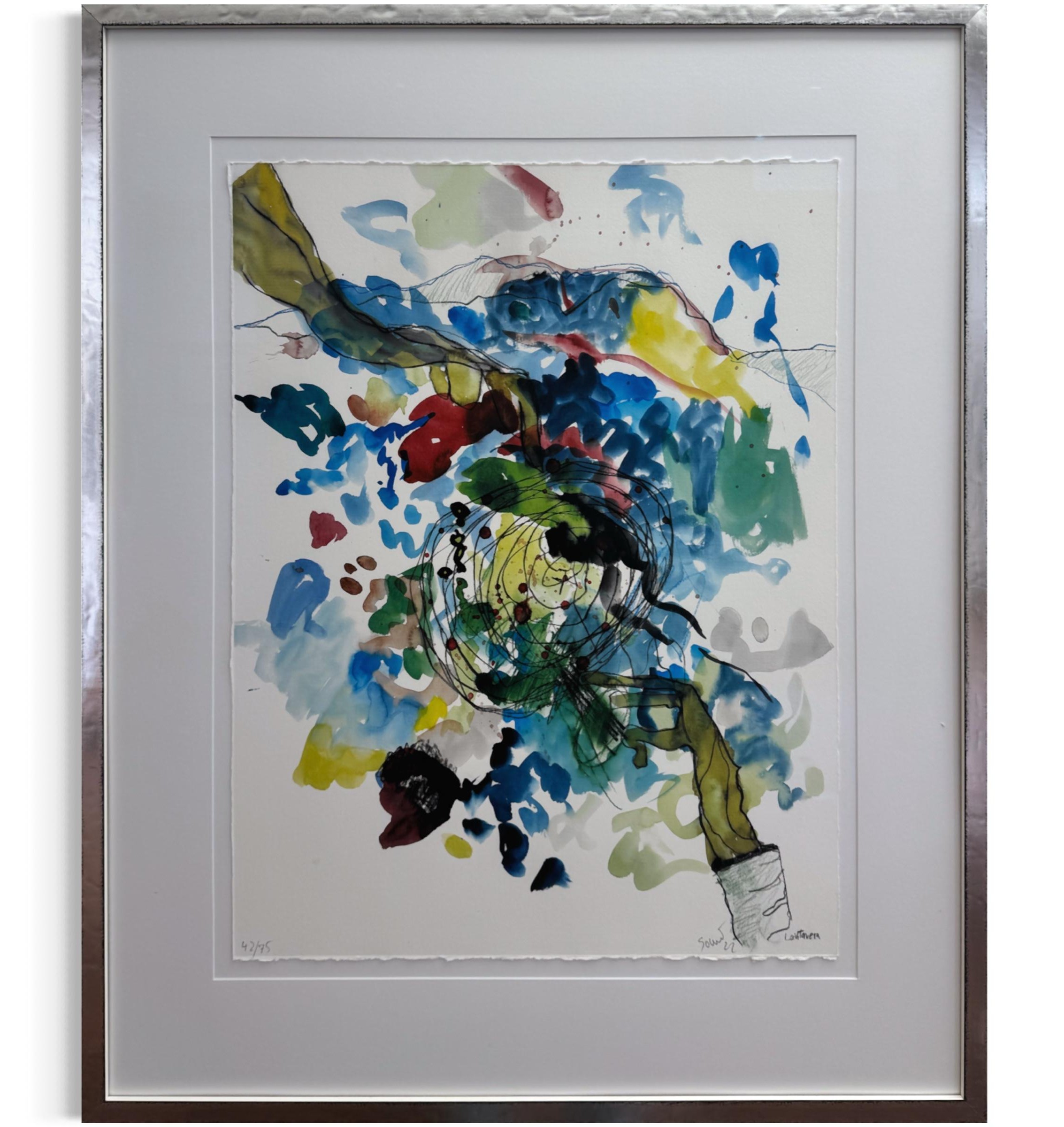 Dirk Sommer La Vita Vera, dreiteilige handsignierte Siebdruck-Mappe auf Büttenpapier, Blattmaß 50 × 60 cm je Grafik.