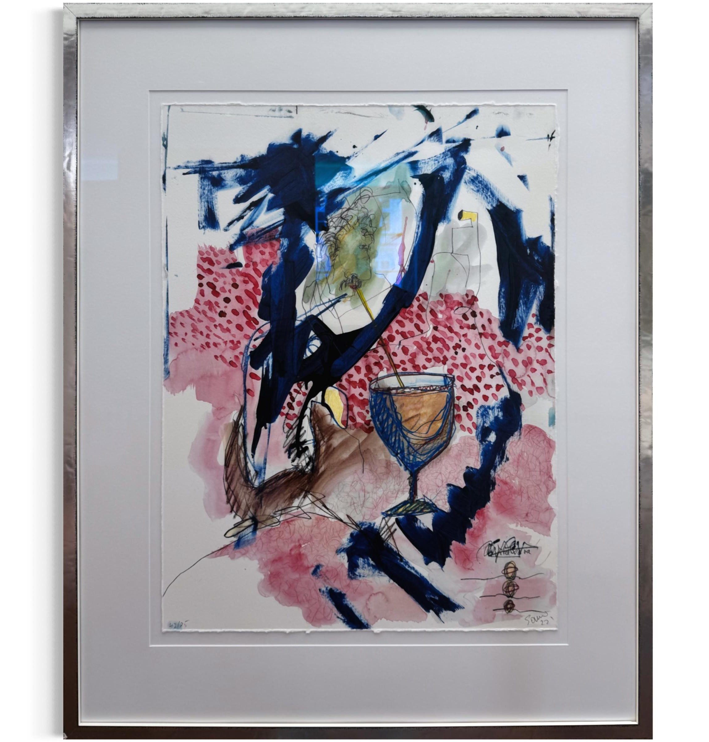 dirk_sommer_la_vita_vera_siebdruck_gerahmt_kunst Dirk Sommer La Vita Vera, dreiteilige handsignierte Siebdruck-Mappe auf Büttenpapier, Blattmaß 50 × 60 cm je Grafik.