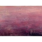Fee Gunkel Lead the Way, Mischtechnik auf Leinwand, Unikat, 140 × 40 cm in Bordeaux-, Mauve- und Rosétönen mit strukturierter Oberfläche.