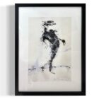 Heinrich Brockmeier, „Ohne Titel“, abstrakt-figurativer Giclée-Druck in Schwarz und Grau, gerahmt, signiert, Auflage 8/20