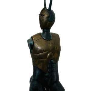 „Minotaurus“ von Paul Wunderlich – 185 cm hohe Bronze-Skulptur in patinierter und polierter Oberfläche