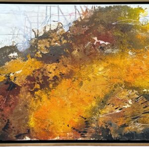„Beautiful world“ von Gabriele Lockstaedt – großformatiges Gemälde in Mischtechnik mit erdigen Brauntönen