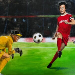 „Der Kaiser und sein Hofnarr“ von Otto Waalkes – Franz Beckenbauer im Bayern-Trikot