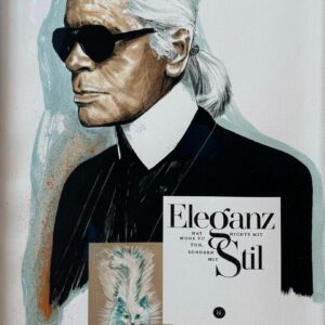 „Karl Lagerfeld“ von Thomas Jankowski – Porträt mit Sonnenbrille