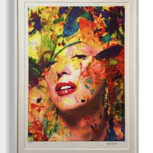 Serigraphie „Marilyn with Pearl Earring Reflection“ von James Francis Gill – 70 × 100 cm