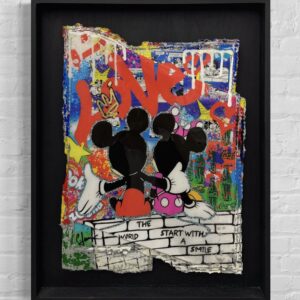 Kunstwerk „Be together“ von Christiane Janßen – 40 × 50 cm Mixed-Media-Collage aus Karton