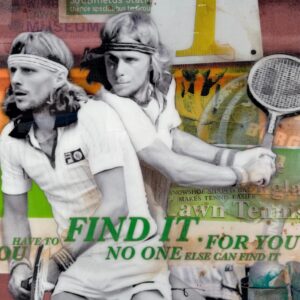 Unikat „Vintage Tennis“ von Jörg Döring mit ikonischer Tennisszene im Retro-Stil