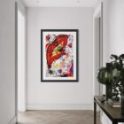 Sam Francis Ohne Titel, originale Lithographie, Auflage 10/50, handsigniert, 74 × 114 cm mit abstrakter Komposition in Rot, Blau und Gelb.