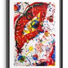 Sam Francis Ohne Titel, originale Lithographie, Auflage 10/50, handsigniert, 74 × 114 cm mit abstrakter Komposition in Rot, Blau und Gelb.