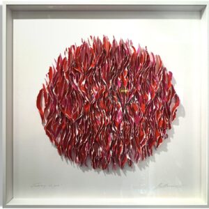 Rundes 3D-Objekt „Farbklang rot