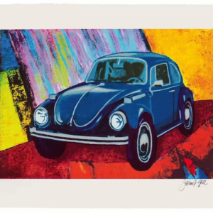 Siebdruck „Rainbow Bug“ von James Francis Gill – 50 × 70 cm